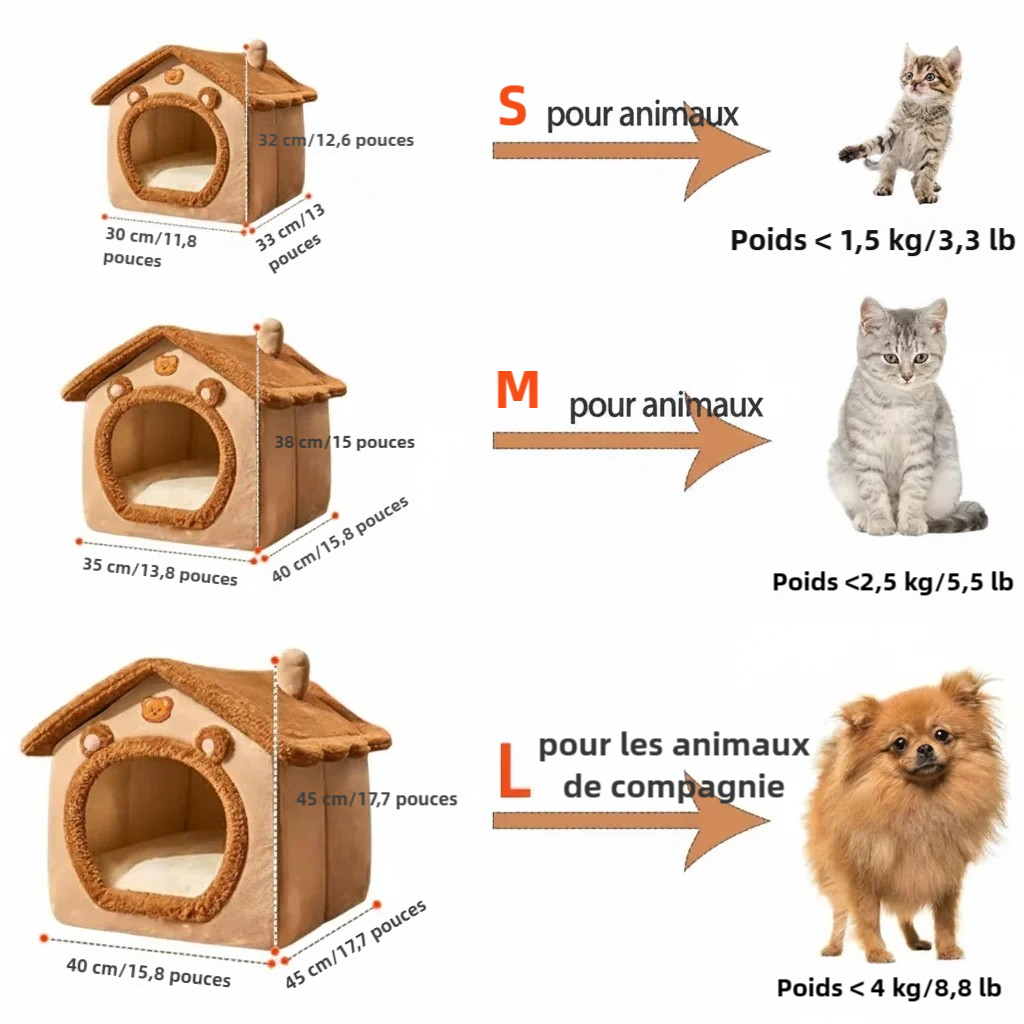 Niche pliable pour animaux de compagnie