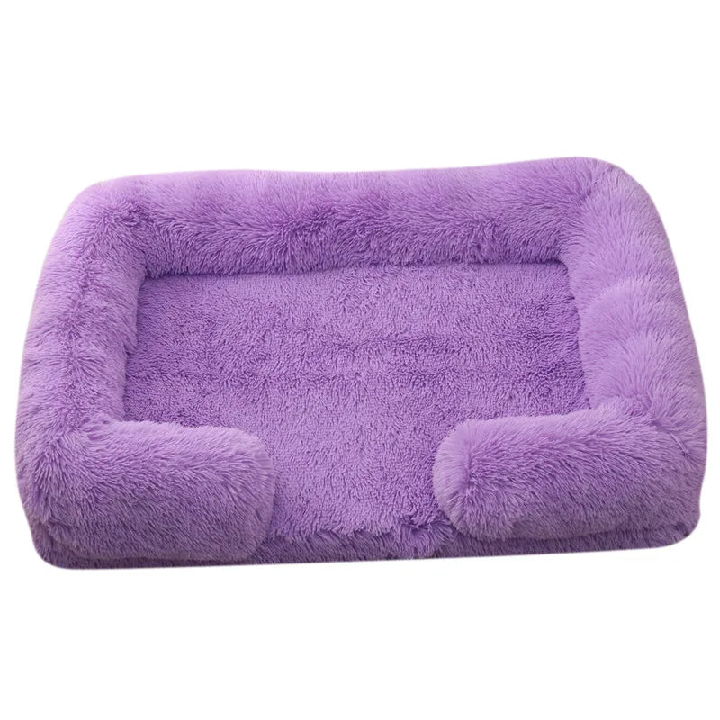 Grand lit pour chien en peluche