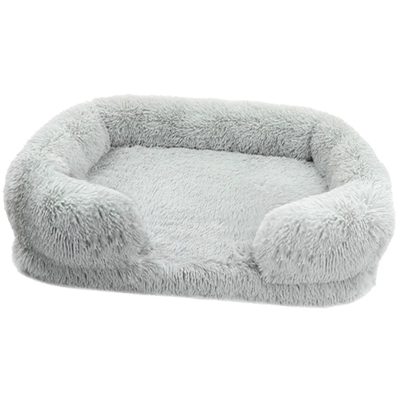 Grand lit pour chien en peluche