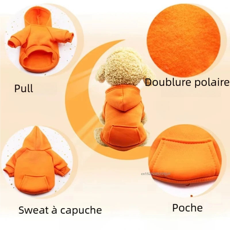 Sweat à capuche d'hiver pour chien