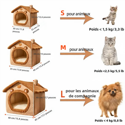 Niche pliable pour animaux de compagnie