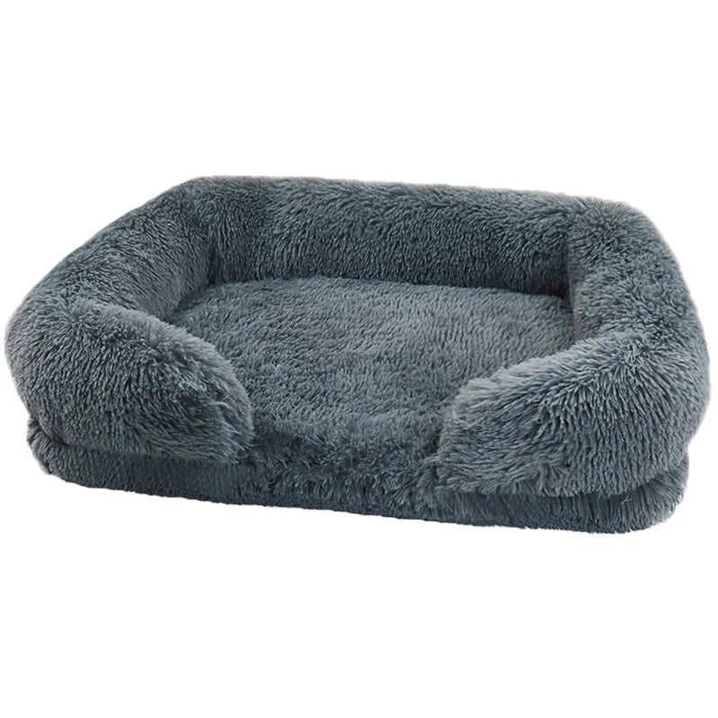 Grand lit pour chien en peluche