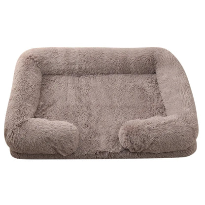 Grand lit pour chien en peluche