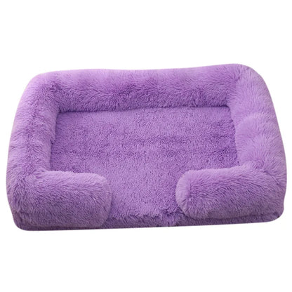 Grand lit pour chien en peluche