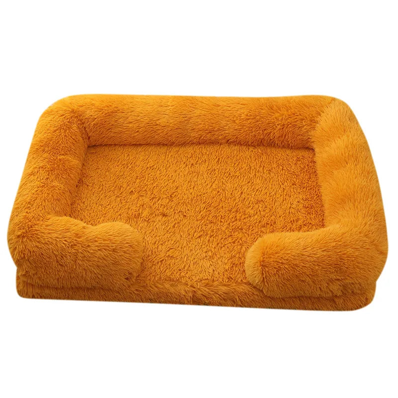Grand lit pour chien en peluche