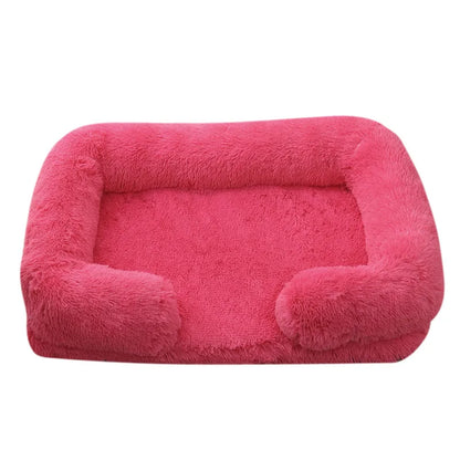 Grand lit pour chien en peluche